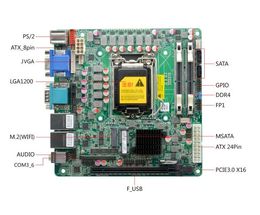 H510 Industrial Control Motherboard Mini-ITX dual network i226V 6COM Desktop Computer IPC Mainboard LGA1200 10th/11th CPU i3/i5/i7/i9