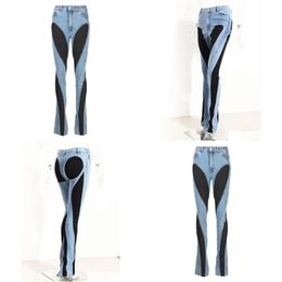 Women'S Pants Capris Womens Small Crowd Design Sense Deconstruction Style Contrast Colour Jeans For Women In Autumn 2023 Sexy Girls Otdrt