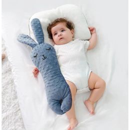 born Infant Sleep Pillow Cute Rabbit Pillows Doll Plush Toy Soft Baby Bed Bumper Crib Pad Protection Bedding Cushion 240112