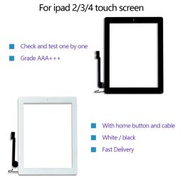 Touch screen quality for iPad 2/3/4 digitizer front replacement glass Assembly with home button LL