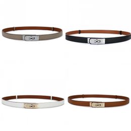 Luxury belt fashion mens designer belts formal business silver lockbuckle distinctive cintura leisure double sides creative thin women leather Belts