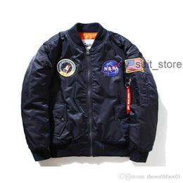 nasa Jackets Fall-flight Pilot Jacket Coat Black Green Bomber Ma1 Men Nasa Embroidery Baseball Coats with Zipper cp bomber jacket Men's Jackets 3 2KJQ