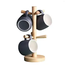 Kitchen Storage Mug Tree Stand Hanger Coffee Holder Hold 6 Cups Cup Jewelry Organizer Drain Rack For