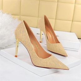 Dress Shoes 2024 Fashion High Heels Women Stiletto Pointed Toe Woman Heel Wedding Party Ladies Elegant Pumps Footwear