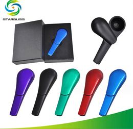 Smoking pipes Detachable magnetic zinc alloy metal spoon pipe gift box with spoon shape pipe