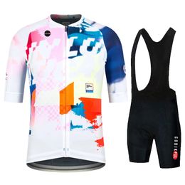 Cycling Clothing Set for Men Tshirts and Shorts with Bib Mountain Biking Jersey 240113