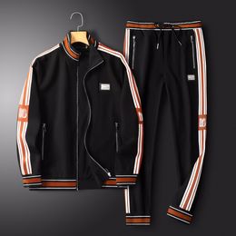 2024 Men's Sports Wear New Spring and Autumn Men's Velvet Set Sports Set Velvet Thick Hoodie Pants Warm Sports Shirt Sports Wear Two Piece Set