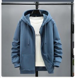 Men's Hoodies Big Size 10XL Hoodie Men Autumn Winter Fleece Solid Color Jacket Blue Black Red Grey