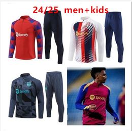 24 25 ANSU FATI Camisetas de Kit football 23 Barcelona men and kids TRACKSUIT barca SET adult boys GRIEZMANN F. DE JONG TRAINING SUIT jacket chandal futbol survetement