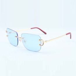 Novos óculos de sol da moda de luxo direto da fábrica 4193830 simples caixa grande garra de metal óculos de sol ultra leves