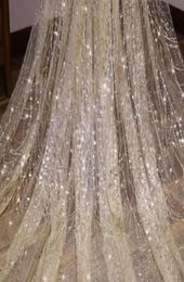 Luxury Cathedral Wedding Veil Bling Bling Bridal Veils Soft Single Tier with Comb Glitters Accessories4292303