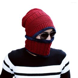 Cycling Caps Brand Winter Hats Cap Scarf Hooded Comfortable Full Knitted Multi Purpose Neck Warmer PlushFluffy Portable