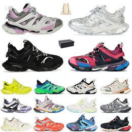 With Box Designer Luxury Pairs Tracks Women Men Dress Shoes Track 3 3.0 Runners Pink Triple white black Sneakers Tess.s. Gomma leather Nylon Printed Big Size trainer