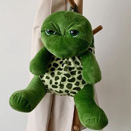 Turtle Lion Giraffe Plush Doll Backpack Characters Role Play Toy Candy Bag Lovely Parentchild Knapsack For Kids Gifts 240113