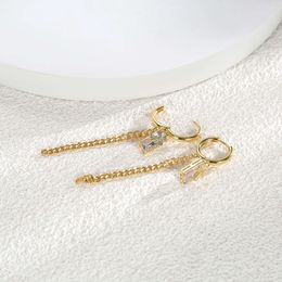 Luxury Brand Designer Earrings for Women CH Chromes Cross Jewerlry Style Sweet Chain Tassel Zircon Autumn Winter with Heart Ear Ring Girl Eardrop EarStud 9GB7