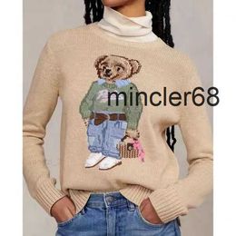 Mens Sweaters Women Sweaters Cartoon Rl Bear Women Winter Clothing Fashion Long Sleeve Knitted Pullover Cotton Wool Cotton Soft LDVS