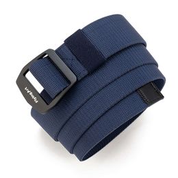 Clothing accessories men's jeans woven canvas polyester elastic adjustable belt 3.8 cm wide custom nylon outdoor belt