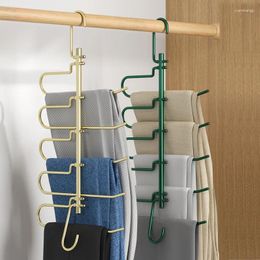 Hangers Multi-function 5 In 1 Magic Trouser Rack Assembled Folding Pant Tie Scarf Hanging Shelves Wardrobe Storage Organiser