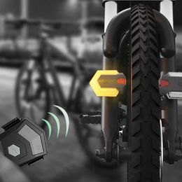 Lights Bicycle Front Rear Light Wireless Remote Control Led Safety Warning Cycling Light Direction Indicator Turn Signals Light