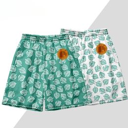 Table Mats Animal Crossing Cosplay Costume Tom Nook Leaf 3D Print Casual Beach Shorts Men Quick Dry Hip Hop Short Pants Trousers