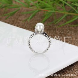 Desginer David yuman Jewelry Pearl Ring Popular Button Thread Fashion Four Claw New Style