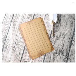 Gift Wrap 56Pcs Kraft Paper Retro Writing Vintage Letter Stationery Set (7 Colors)