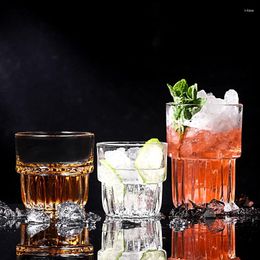 Wine Glasses 1Pcs Creative Cocktail Glass Transparent Whiskey Cup Home Office Milk Fruit Juice Coffee Mug Drinking Gifts