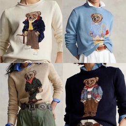 New Luxury Designer Polos Winter Cartoon Women Bear Sweater Clothing Fashion Long Sleeve Knitted Pullovers Sweater Cotton Jumper Female Top