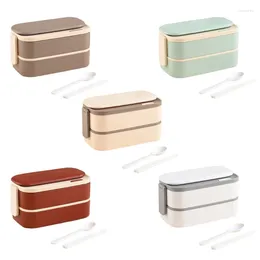 Dinnerware 304 Stainless Steel Thermal Lunch Boxes Office Worker Bento Double Wall Student Children Storage Container Sealing
