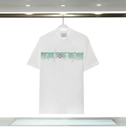 Mens T-shirts t brand Designer Tees Rainbow Mushroom Letter Print Short Sleeve Tops Cotton Loose Men casa blanca Women Shirt E79A