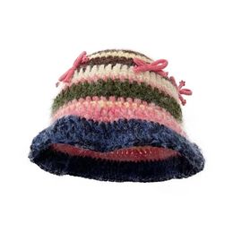 L93F Fun Bucket Hat Women Costume Hats Halloween Gift Warm Soft Crochet Beanie Christmas Year 240113