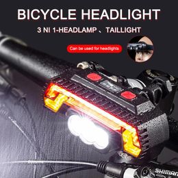 Lights Headlight Bike Lights Bicycle LED Light Sensor Headlamp Portable Outdoor USB Rechargeable Waterproof Flashlight Cycling Lamp