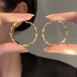 2024 New Fashion Trend Unique Design Elegant Delicate Vintage Irregular 14K Gold Earrings Women Jewellery Wedding Party Premium Gifts