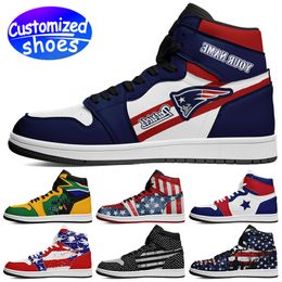 Customised shoes Kids basketball shoes children star lovers Retro casual shoes men women shoes outdoor sneaker the Old Glory white big size eur 35-49