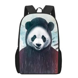 Bags Street Fashion Cool Panda Printed Women Men Backpacks Children Shoulder Bag School Bags Teenager Girls Boys Casual Backpacks