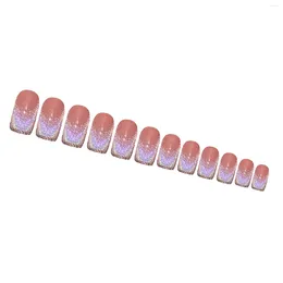 False Nails Colorful Cat-Eyes Tips Fake Odorless And Eco-Friendly Material For Finger Decoration Home Nail DIY