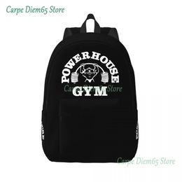 Bags Personalised Powerhouse Gym Canvas Backpacks Men Women Casual Bookbag for School College Fitness Building Muscle Bags