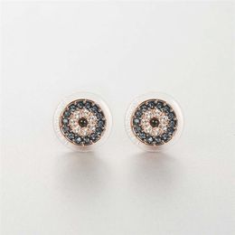 Swarovskis Earring Designer Women Top Quality Charm Devil's Eye Round Earrings Female Element Crystal Devil's Eye Earrings Female