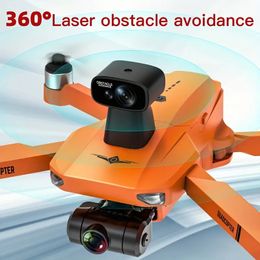 KF102 Orange/Grey Upgraded Obstacle Avoidance GPS RC Drone With HD Dual Camera 1 Battery 2 Axis Self Stabilising Electronic Anti-Shake Gimbal Brushless Motor.
