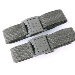 Customized tactical safety outdoor breathable casual gray canvas woven children's adult training belt
