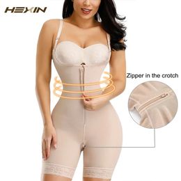 Fajas Colombianas Detachable Straps Full Body Shaper Tummy Slimming Postpartum Stage 3 Girdle Push Up Butt Lifter Shapewear 240113