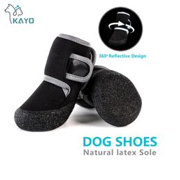 Soft Pet Shoes Spring Autumn Waterproof Rubber covered Sole Dogs Night Reflection Diving Fabric Light Leisure Boots y240113