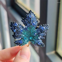 Brooches Colorful Crystal Full Of Rhinestone For Women Men Blue Red Pink Color Flower Brooch Pins Luxury Accessories