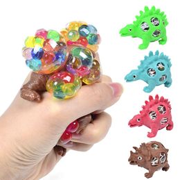 Squishy Dinosaur Toy Colourful Water Beads Mesh Squish Ball Anti Stress Venting Balls Funny Squeeze Toys Stress Relief Toys Anxiety Reliever7613477