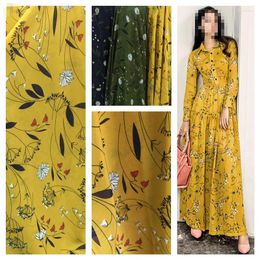 Clothing Fabric Tissus Of The Branch Floral Printed Chiffon Leaves Dress S Georgette Spring And Summer Accessories Fabrics