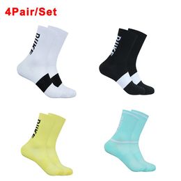 Socks 4pair/set Professional Cycling Socks Racing Mountain Cycling Socks Road Bike Socks Breathable Cotton Socks Calcetines Ciclismo