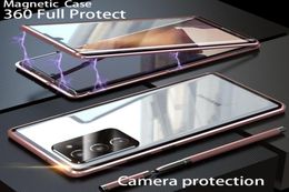 Magnetic with screen protector Camera protection cases For Samsung Galaxy Note 20 Ultra S21 Plus S20 fe Case cover Fundas Metal fi5675773