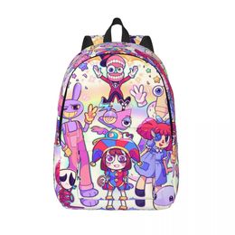 Bags The Amazing Digital Circus Backpack Cartoon Kawaii Backpacks Boy Girl Outdoor Pattern School Bags Designer Rucksack