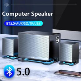 Speakers 2021 LED Computer Combination Speakers AUX USB Wired Wireless Bluetooth Audio System Home Theater Surround SoundBar for PC TV