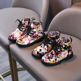 Boots Children Boys Girls Baby Elegant Floral Flower Print Sneakers Kids Shoes Toddler Fashion